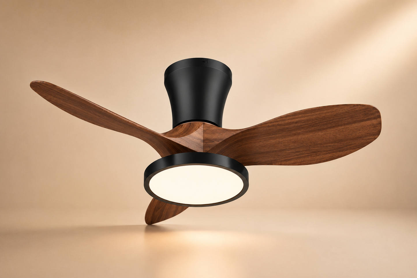 ALNassim Bois Foncé 32” – Ventilateur plafond LED silencieux réversible