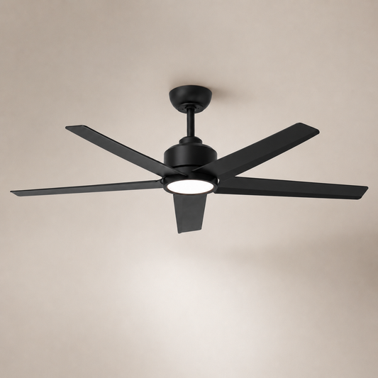Misk Noir Mat 52” – Ventilateur plafond LED silencieux réversible