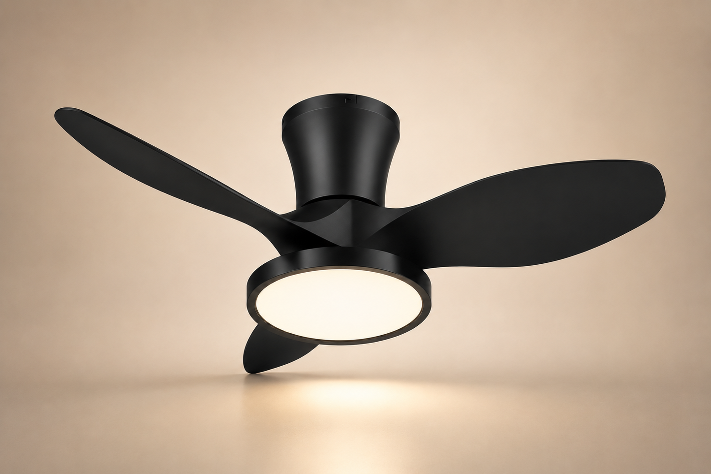 ALNassim Noir Mat 32” – Ventilateur plafond LED silencieux réversible